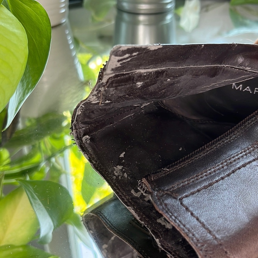 Marc Fisher Dark Brown Leather Ankle Boot With Buckle Kattie 3 Inch Heel Size 7M - Picture 16 of 16